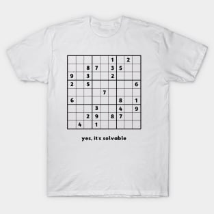 Solvable Sudoku T-Shirt